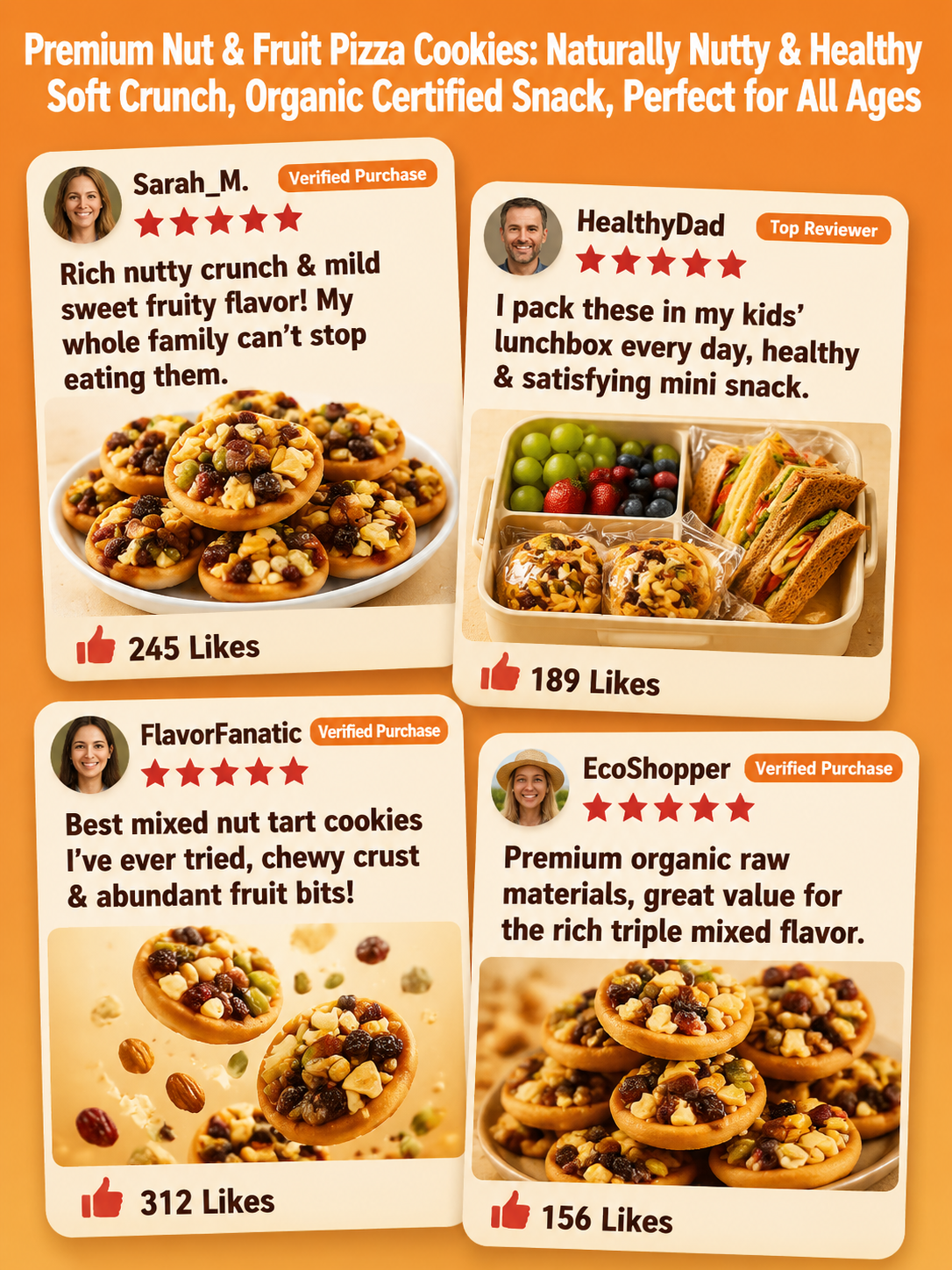 🍪Mixed Nut Cookies Assorted Biscuit Snack Pack-MHW