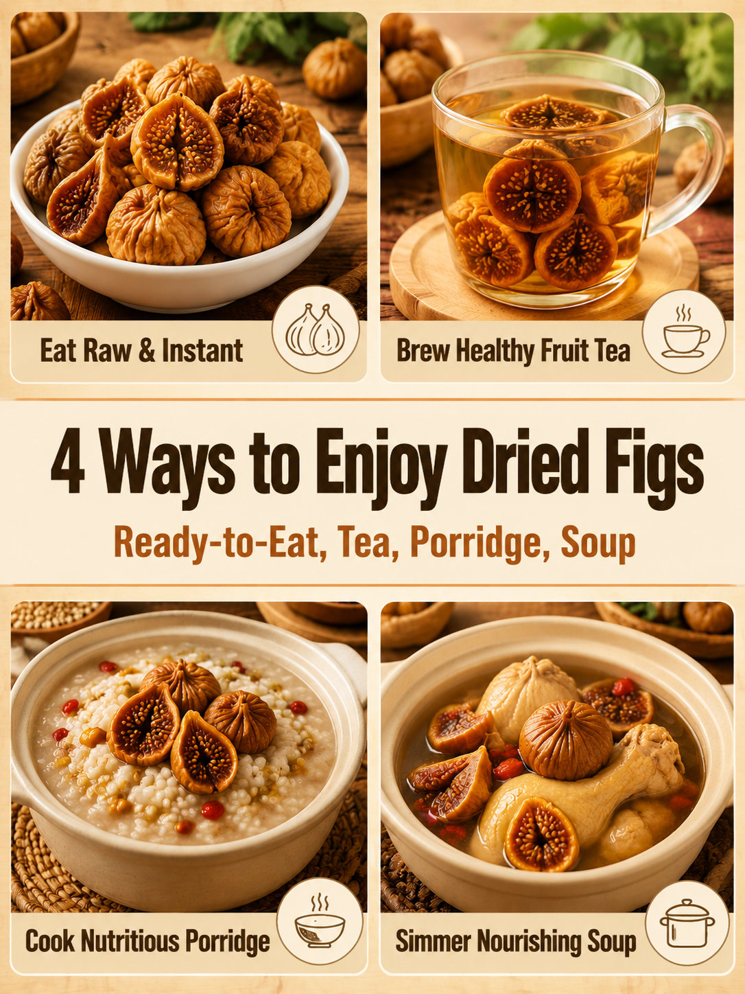 😋Natural Sun-Dried Figs – Sweet & Chewy Healthy Fruit Snack-MHW