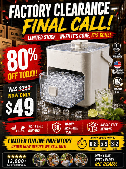 Your Portable ice station! Take fresh ice any where life takes you Ice maker-MHW