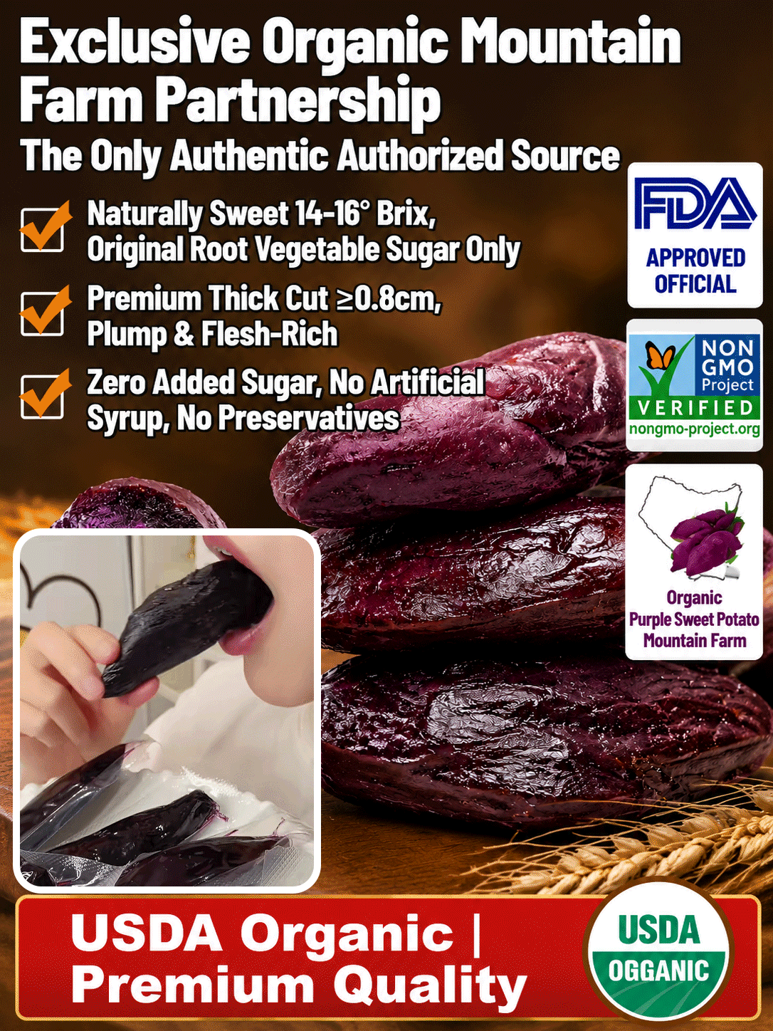 Healthy Low Fat Purple Sweet Potato Snack-MHW