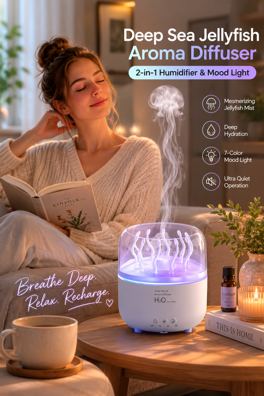 Rotating Seaweed Aroma Diffuser & Cool Mist Humidifier-MHW