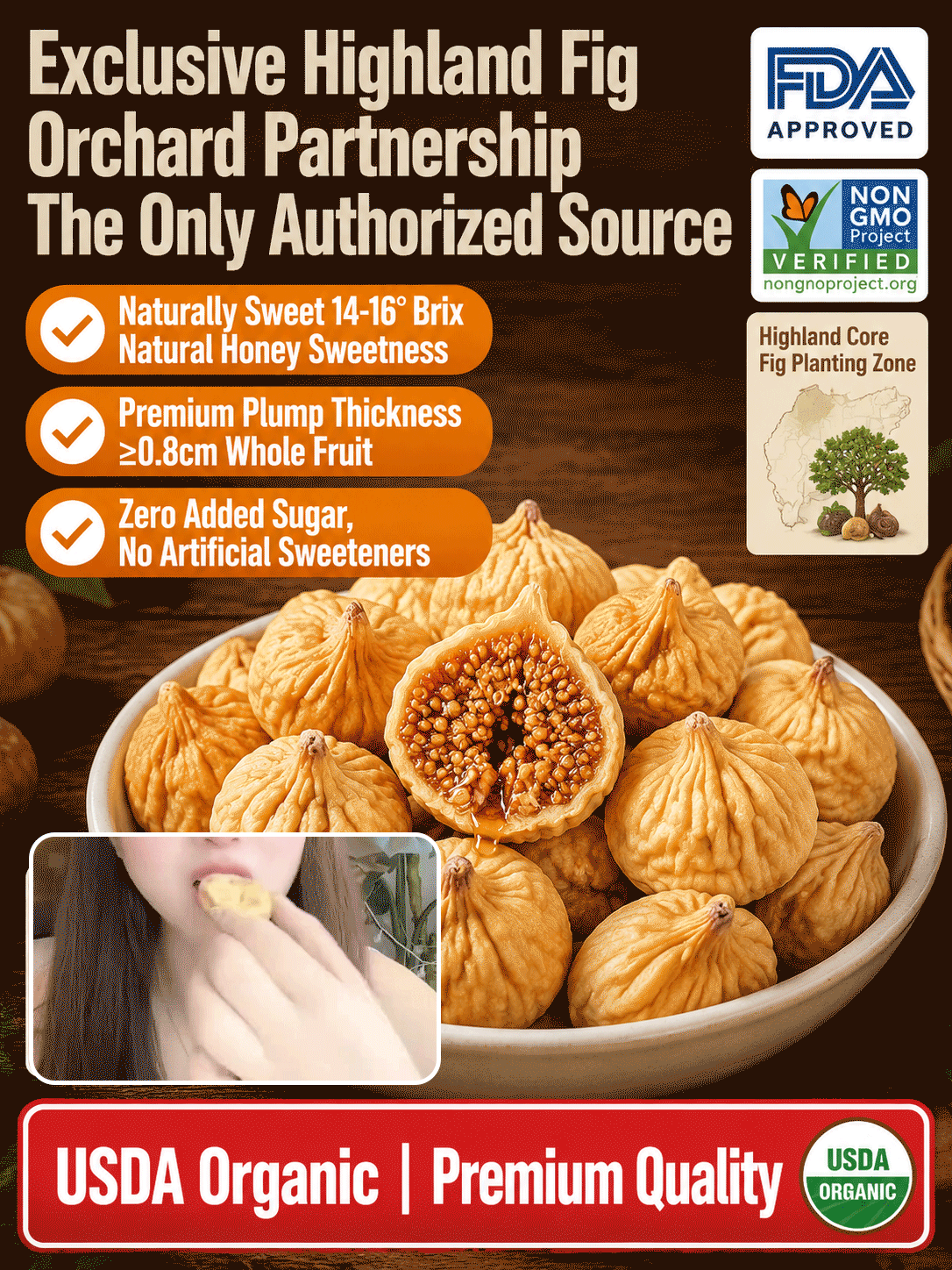 😋Natural Sun-Dried Figs – Sweet & Chewy Healthy Fruit Snack-MHW