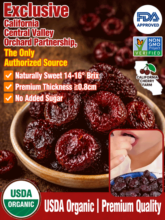 🍒Dried Sour Cherry Snacks, Natural Pitted Fruit Treats-MHW