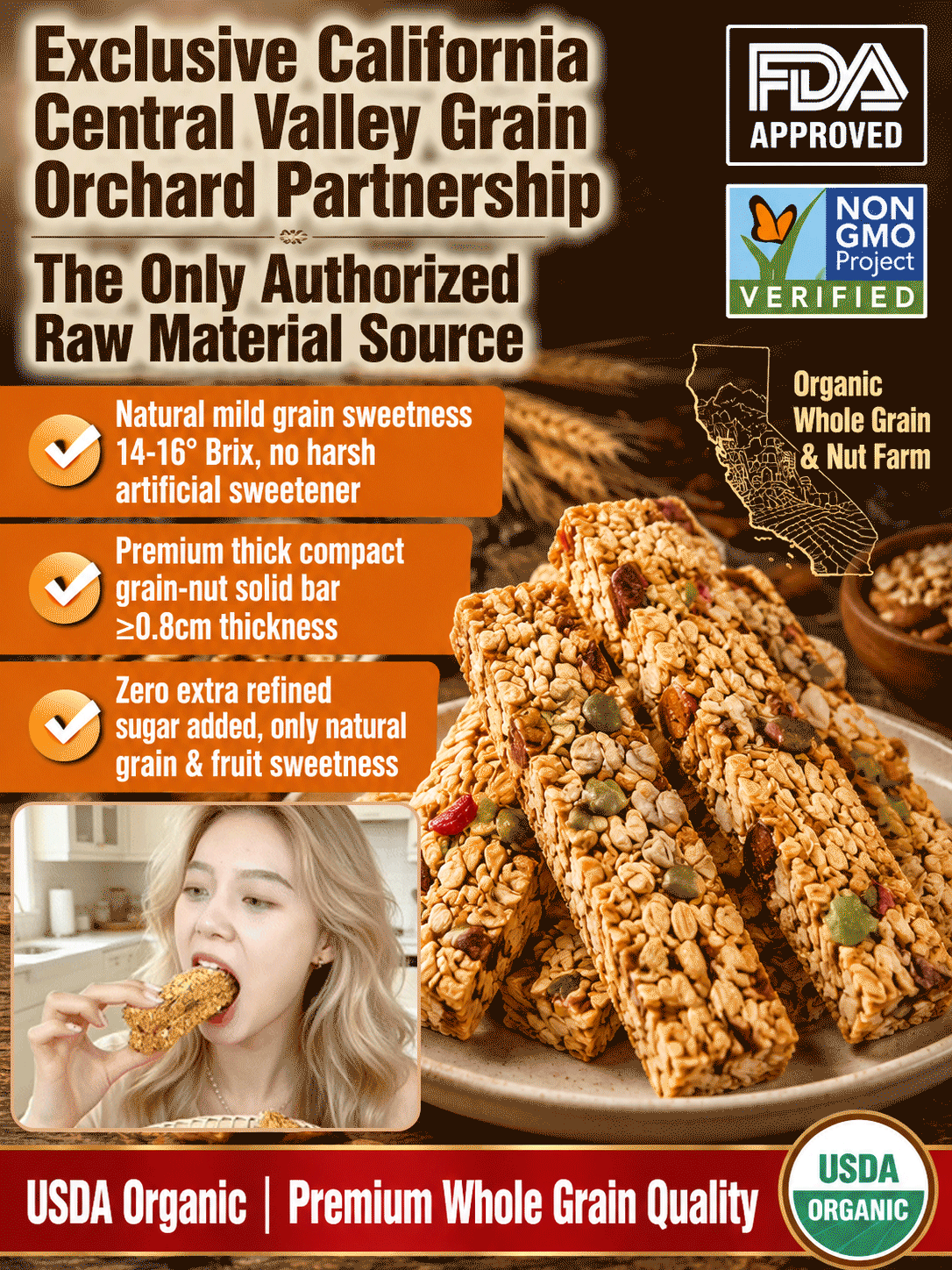 🥚Oat Protein Granola Bars Low Calorie Snack-MHW
