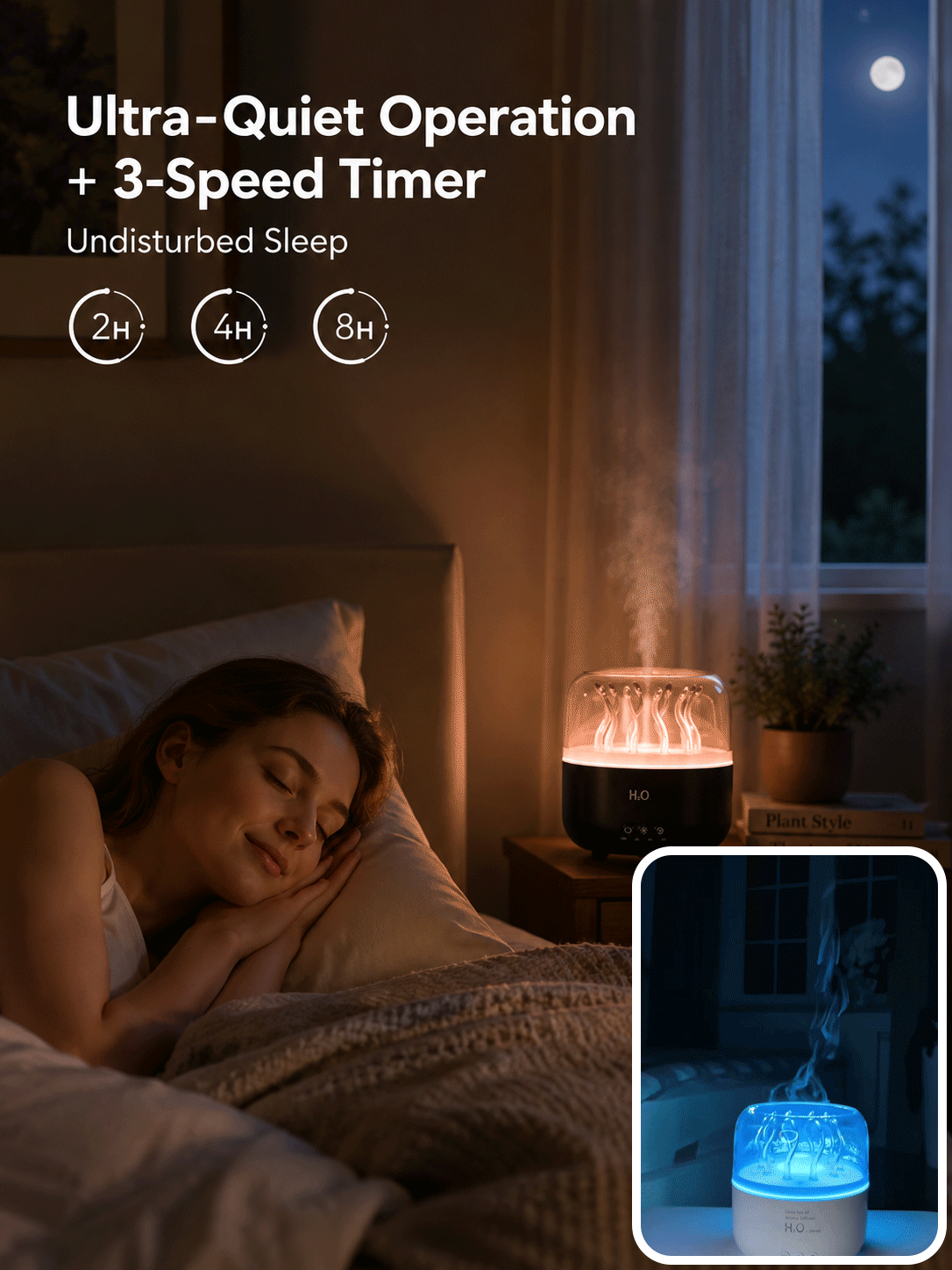 Rotating Seaweed Aroma Diffuser & Cool Mist Humidifier-MHW