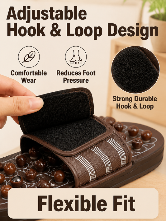 Ad justable Acupressure Massage Slippers with Rotatable Spring Nodes-MHW