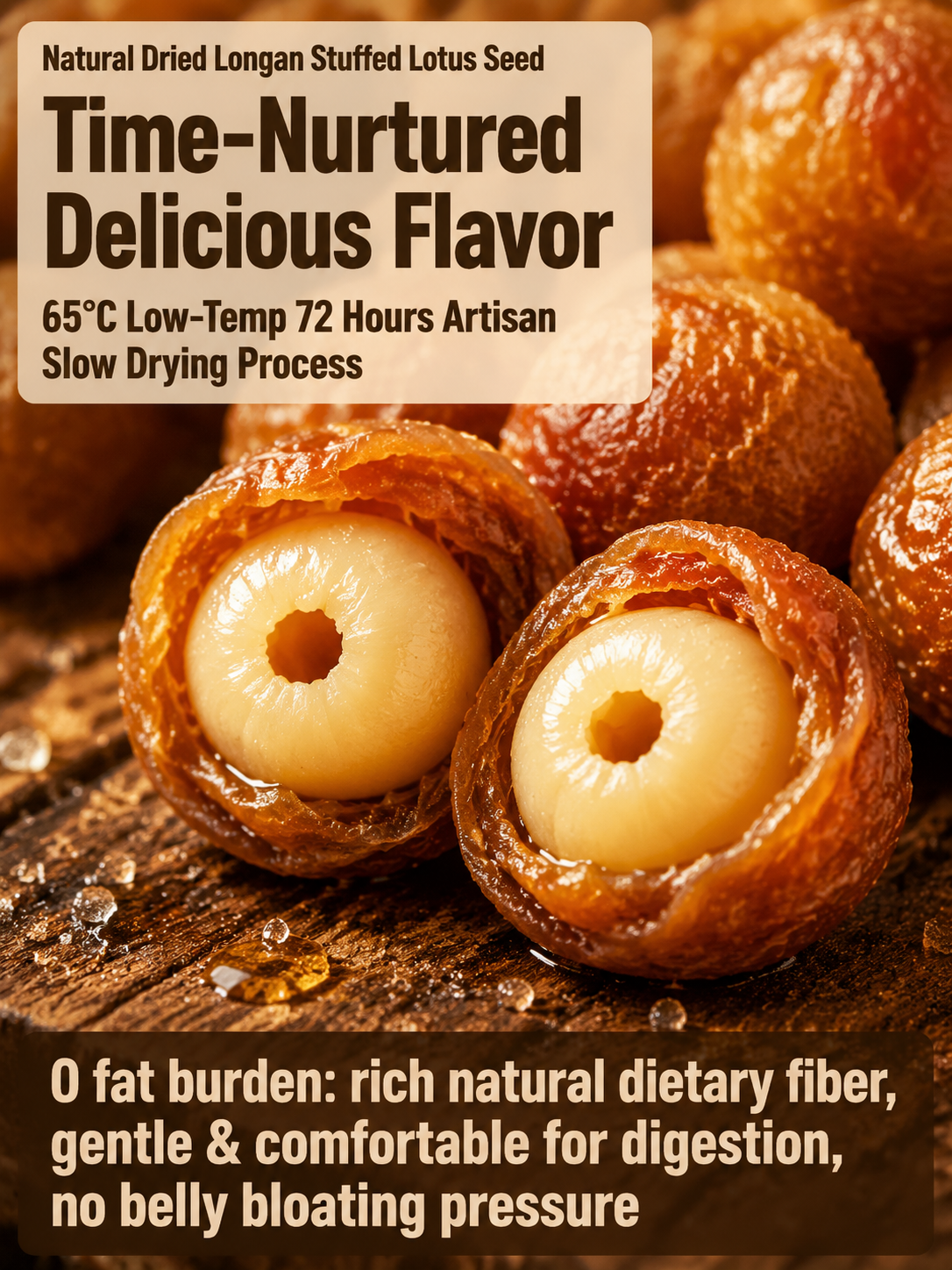 🙆‍♀️Longan Wrapped Lotus Seeds. Natural Ready-to-Eat Dried Fruit Snack for HeaIth & Relaxation-MHW