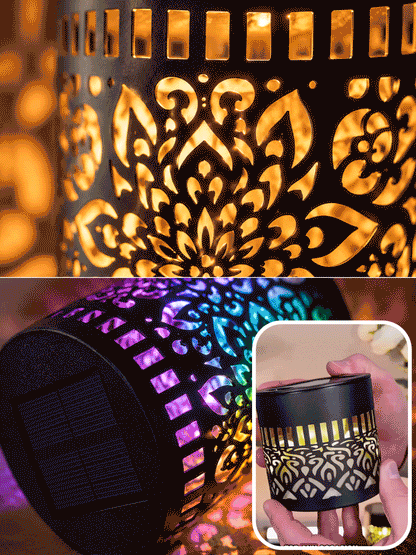 Solar Mandala Fence Lights, Outdoor Wall Decor-MHW