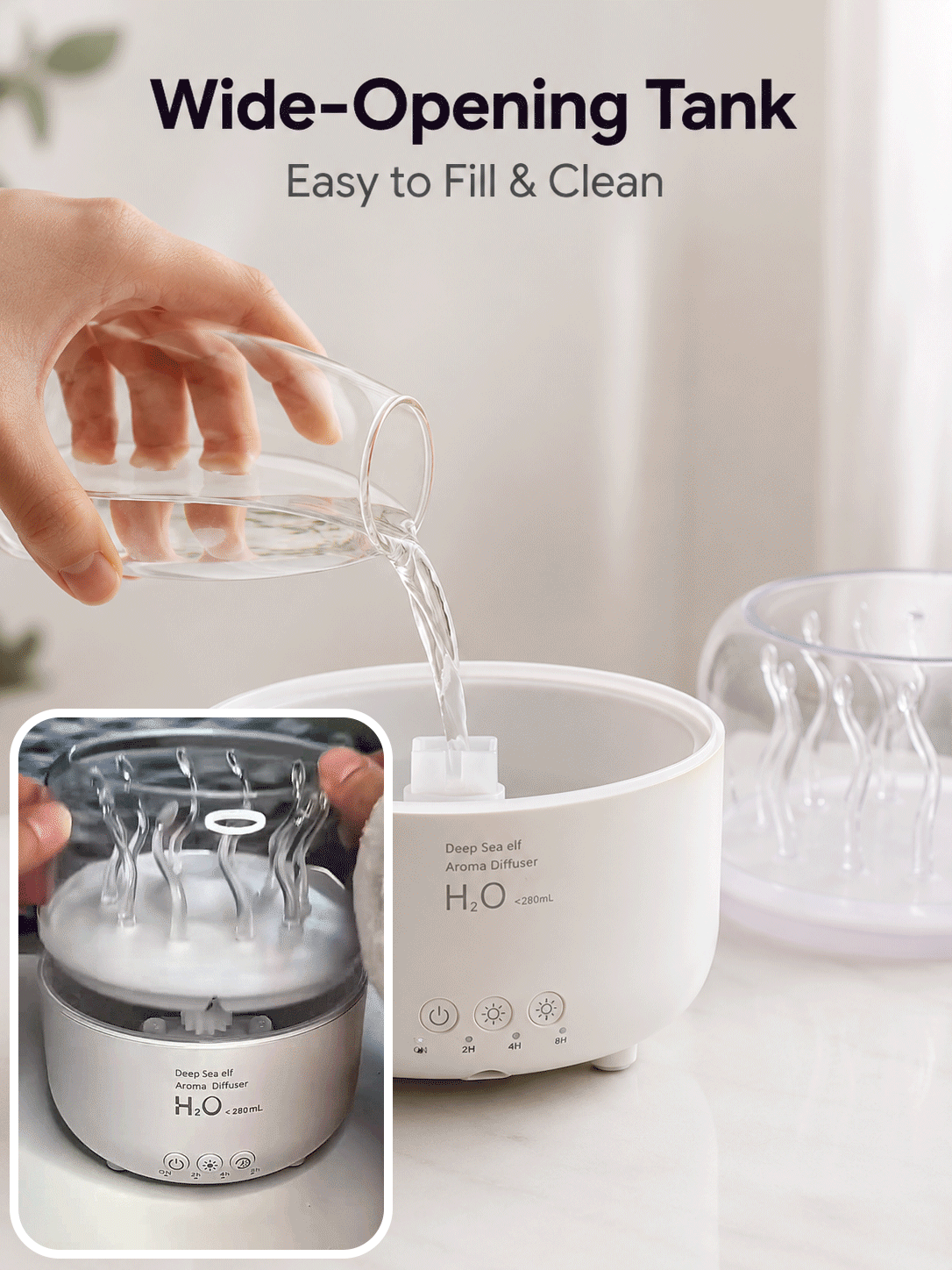 Rotating Seaweed Aroma Diffuser & Cool Mist Humidifier-MHW