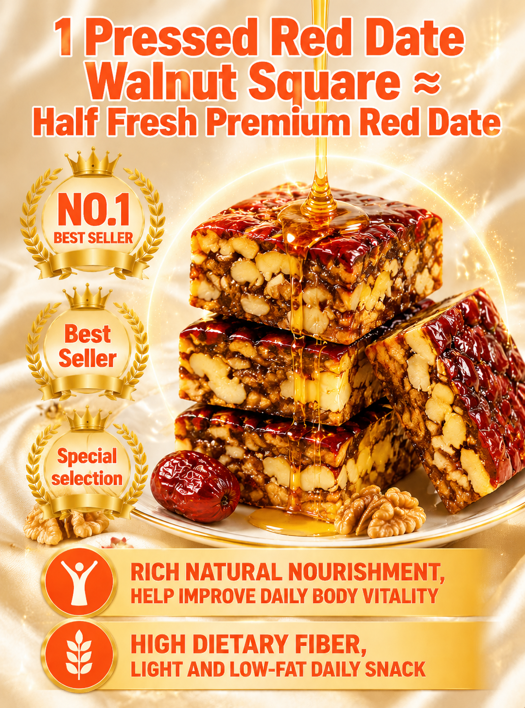 🍿Premium Jujube Walnut Snack Bars-MHW
