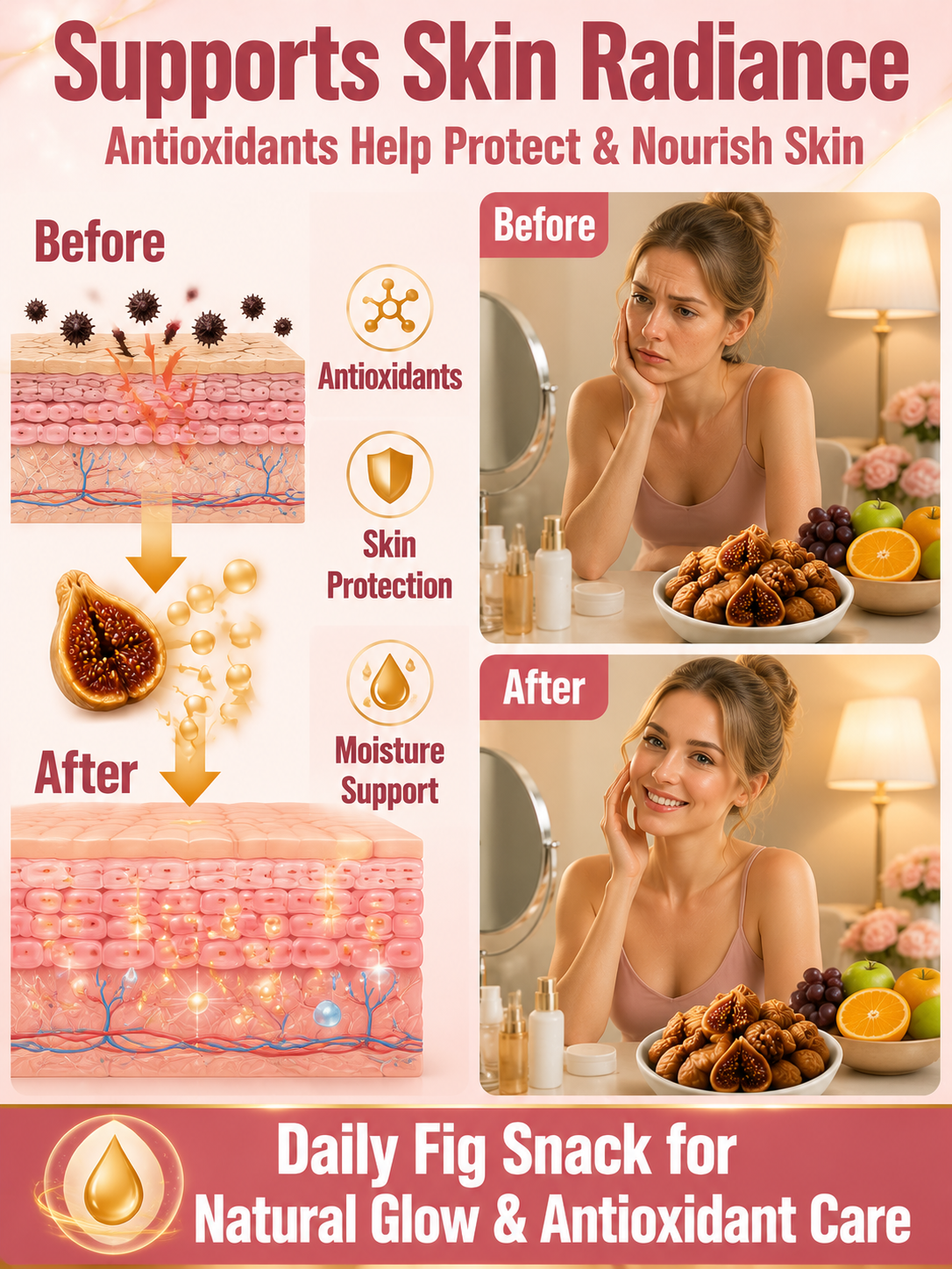 😋Natural Sun-Dried Figs – Sweet & Chewy Healthy Fruit Snack-MHW