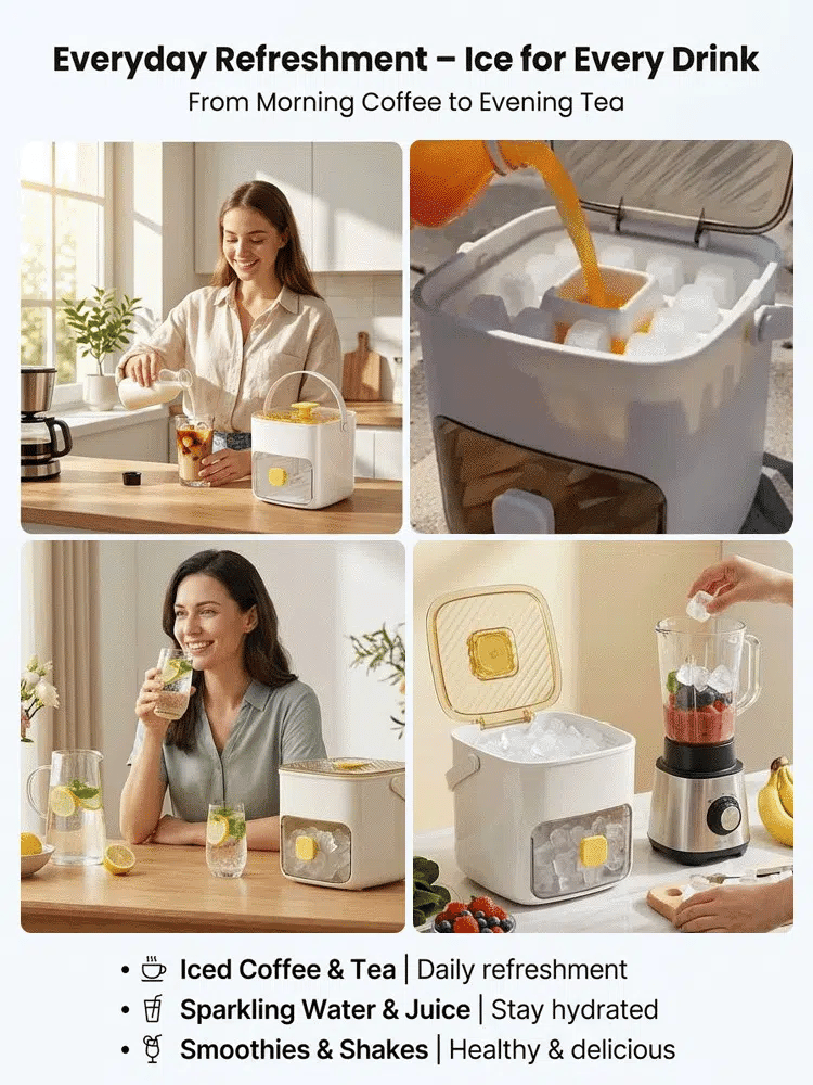 Your Portable ice station! Take fresh ice any where life takes you Ice maker-MHW