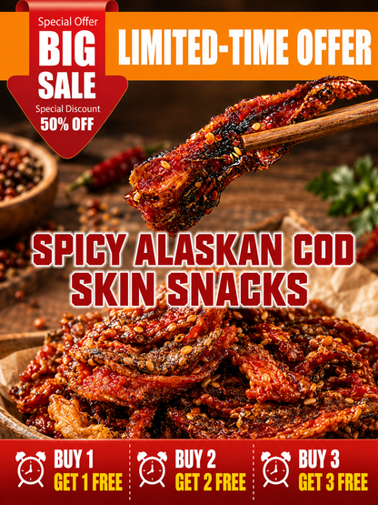 🌶️Premium Crispy Spicy Cod Skin Snack | Crunchy Seafood Chips-MHW