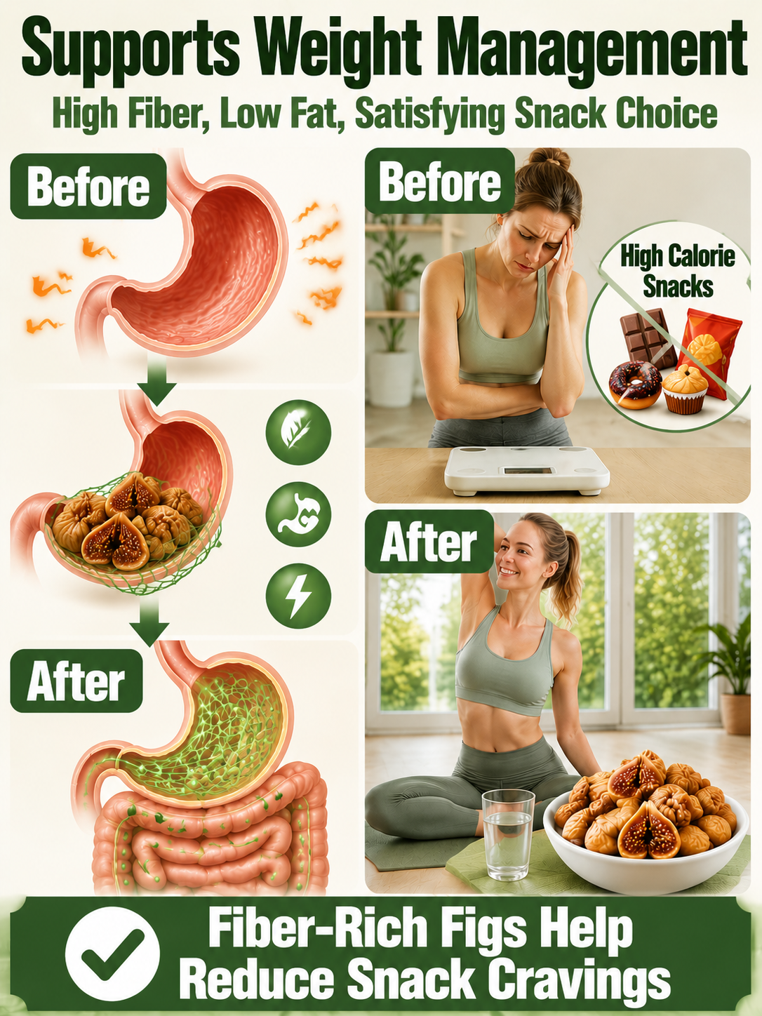 😋Natural Sun-Dried Figs – Sweet & Chewy Healthy Fruit Snack-MHW