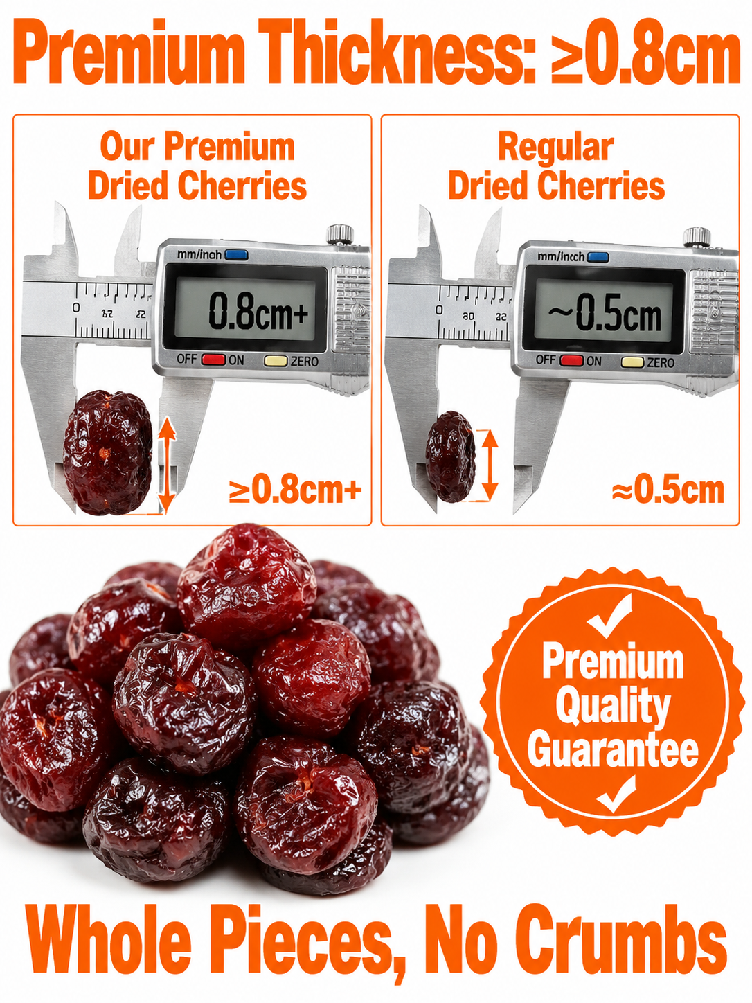 🍒Dried Sour Cherry Snacks, Natural Pitted Fruit Treats-MHW
