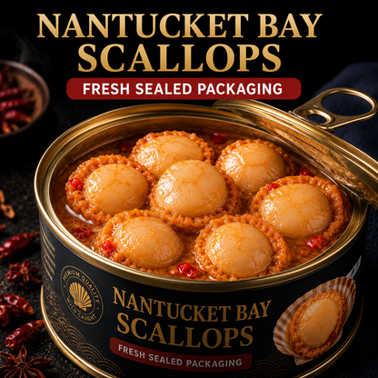 High-protein, ready-to-eat scallop meat from Nantucket Bay Scallops-MHW