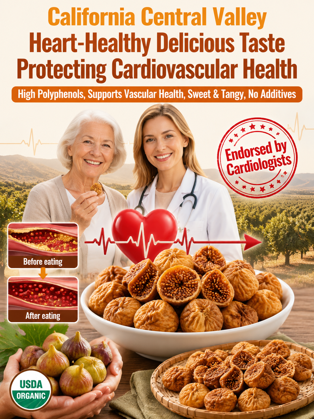 😋Natural Sun-Dried Figs – Sweet & Chewy Healthy Fruit Snack-MHW