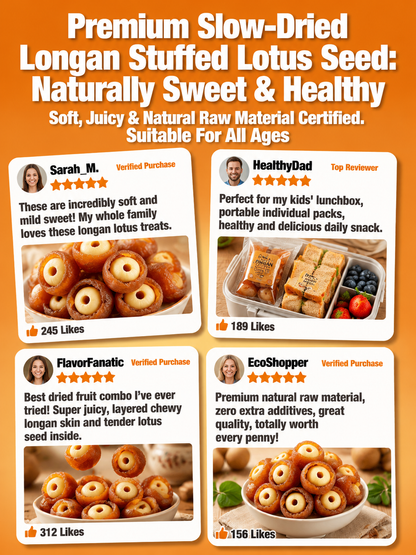 🙆‍♀️Longan Wrapped Lotus Seeds. Natural Ready-to-Eat Dried Fruit Snack for HeaIth & Relaxation-MHW