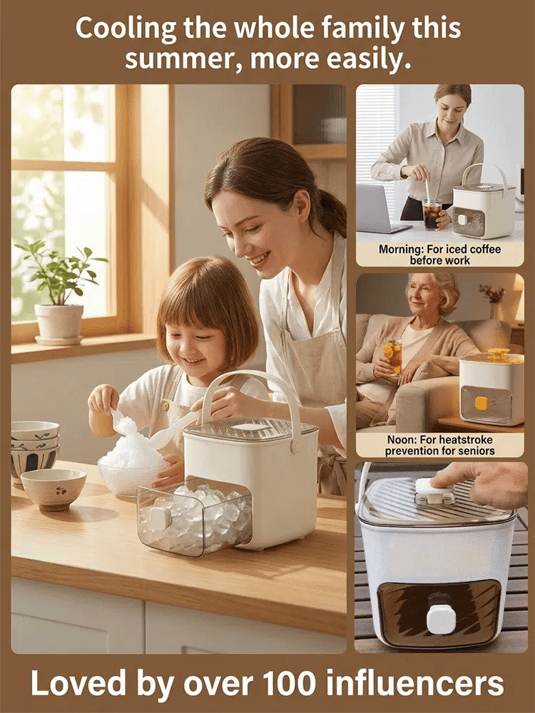 Your Portable ice station! Take fresh ice any where life takes you Ice maker-MHW