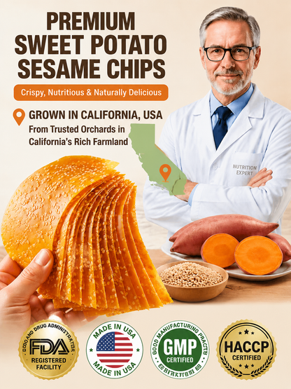 🍠Classic Large Sweet Potato Chips – Crispy Handmade Sweet Potato Snack with Natural Flavor-MHW