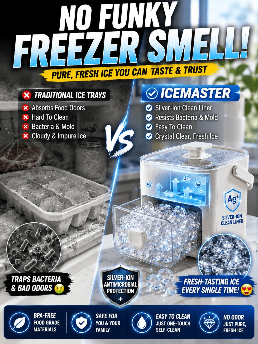 Your Portable ice station! Take fresh ice any where life takes you Ice maker-MHW