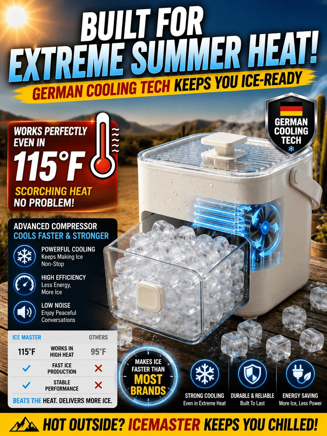 Your Portable ice station! Take fresh ice any where life takes you Ice maker-MHW