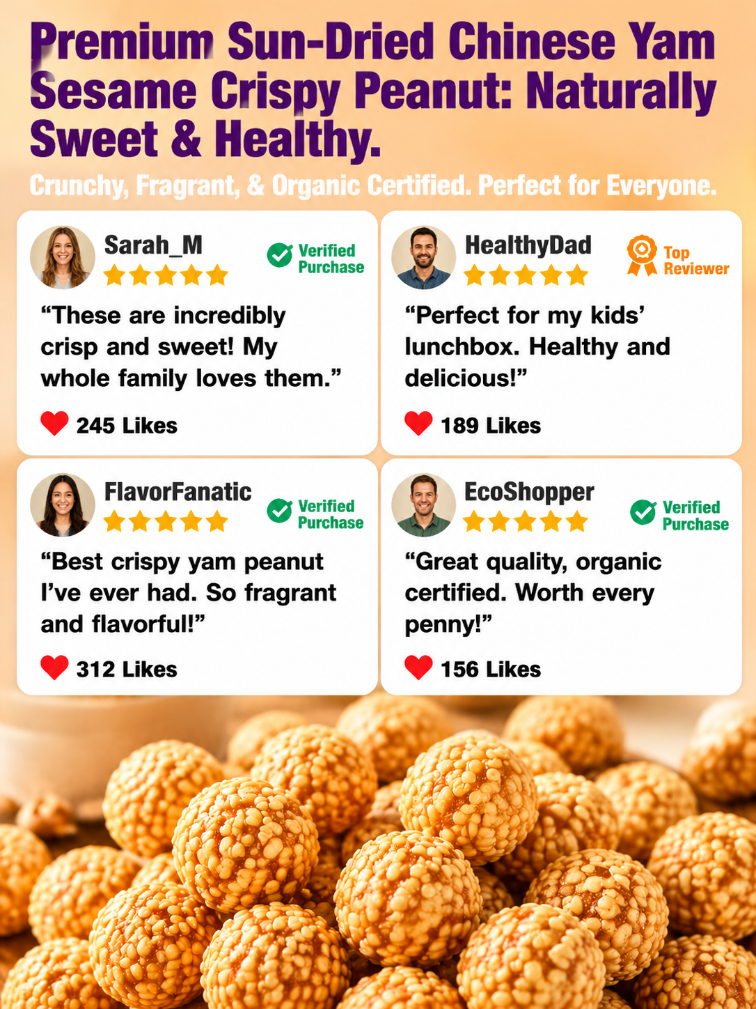 🥜Sesame Coated Yam Peanuts. Original Flavor-MHW