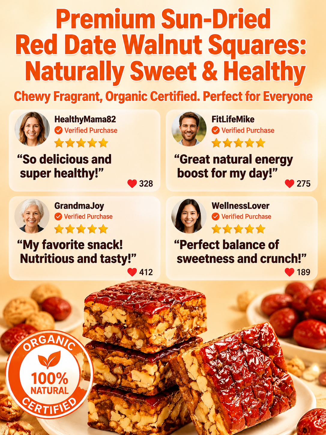 🍿Premium Jujube Walnut Snack Bars-MHW